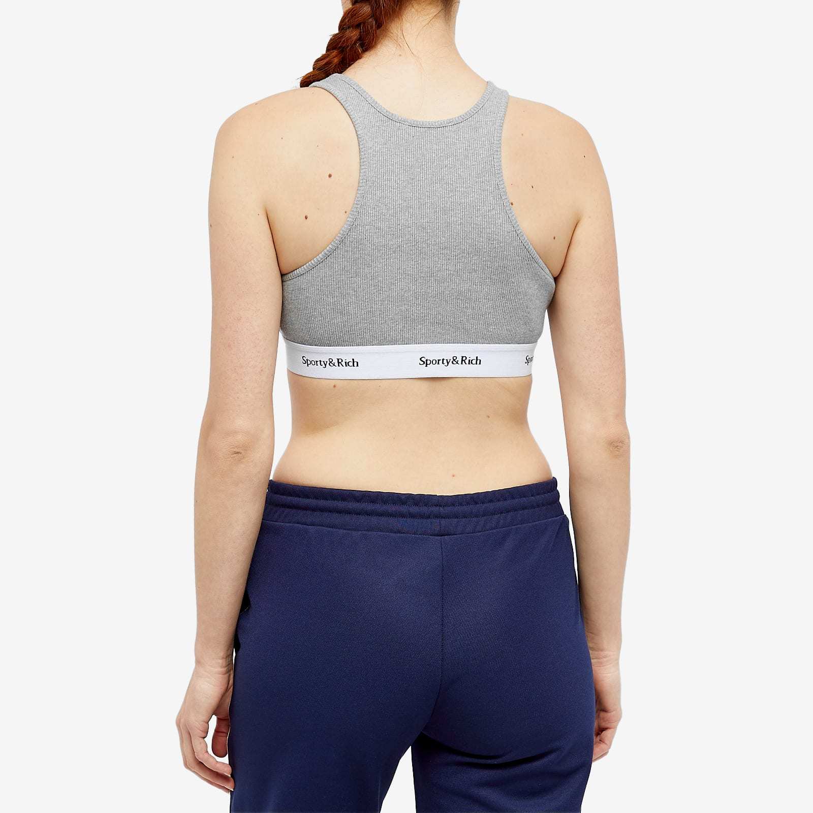 Sporty And Rich Gray Serif Tank Top In Gray
