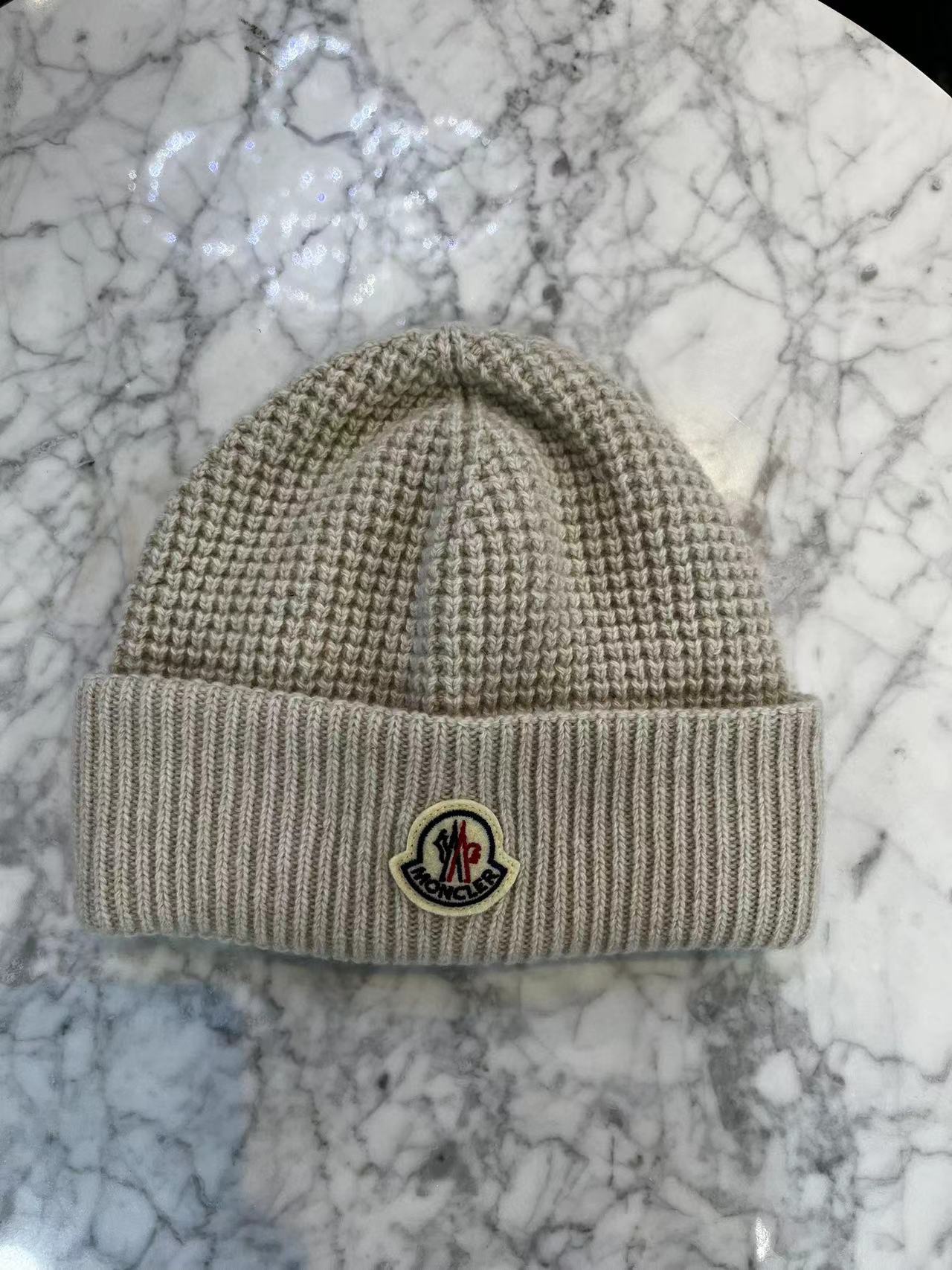 Moncler Logo Hat In Gray