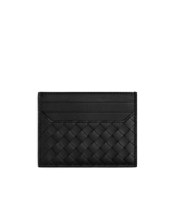 Shop Bottega Veneta Intrecciato Piccolo Card Case In Black