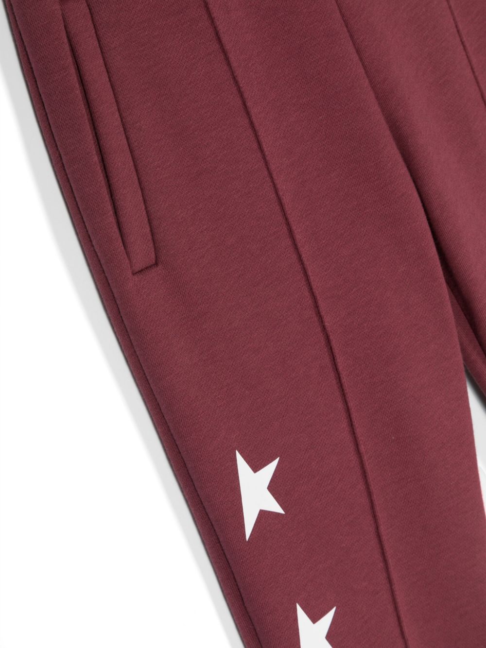 Golden Goose Star-print Cotton-jersey Track Pants In Red
