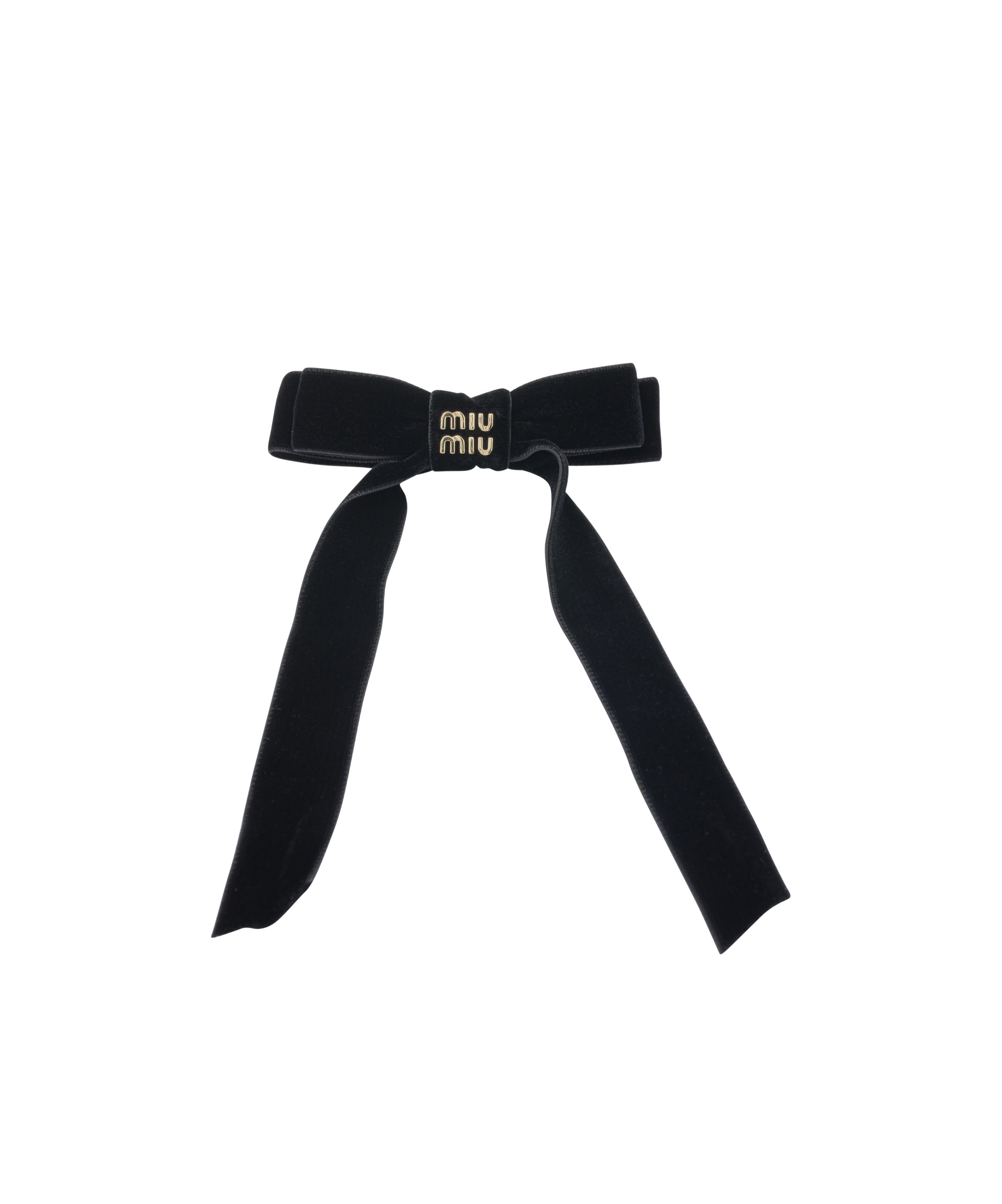 Miu Miu Logo Hair Accessories In Black
