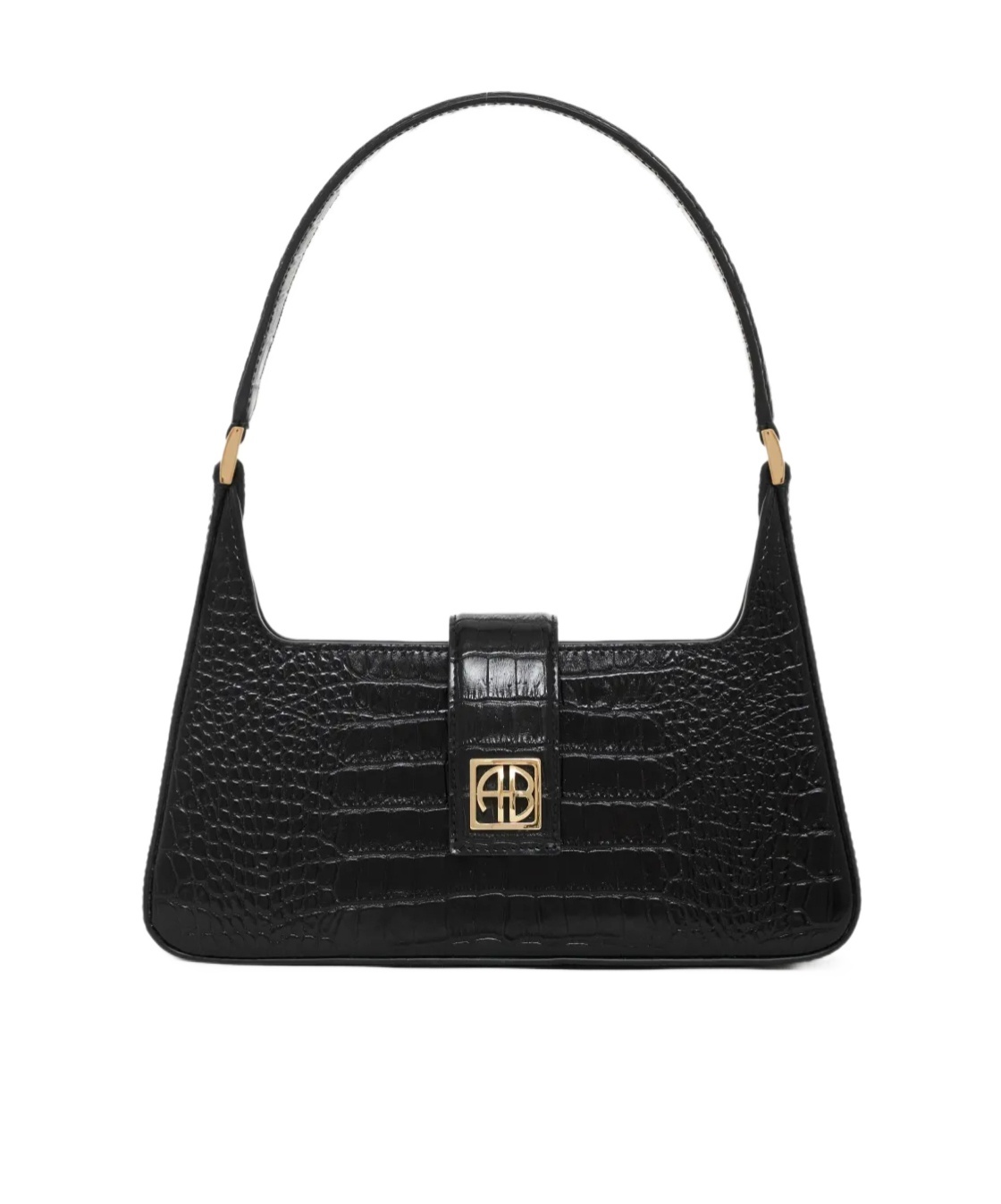 Shop Anine Bing Lou Shoulder Bag In Black