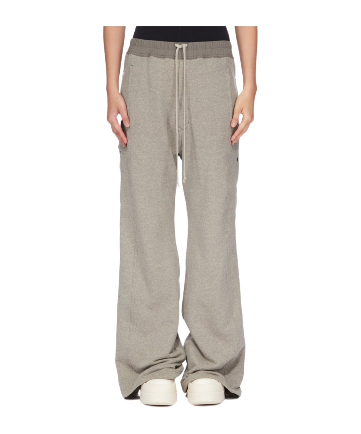 Rick Owens Drkshdw Drawstring Trousers In Gray