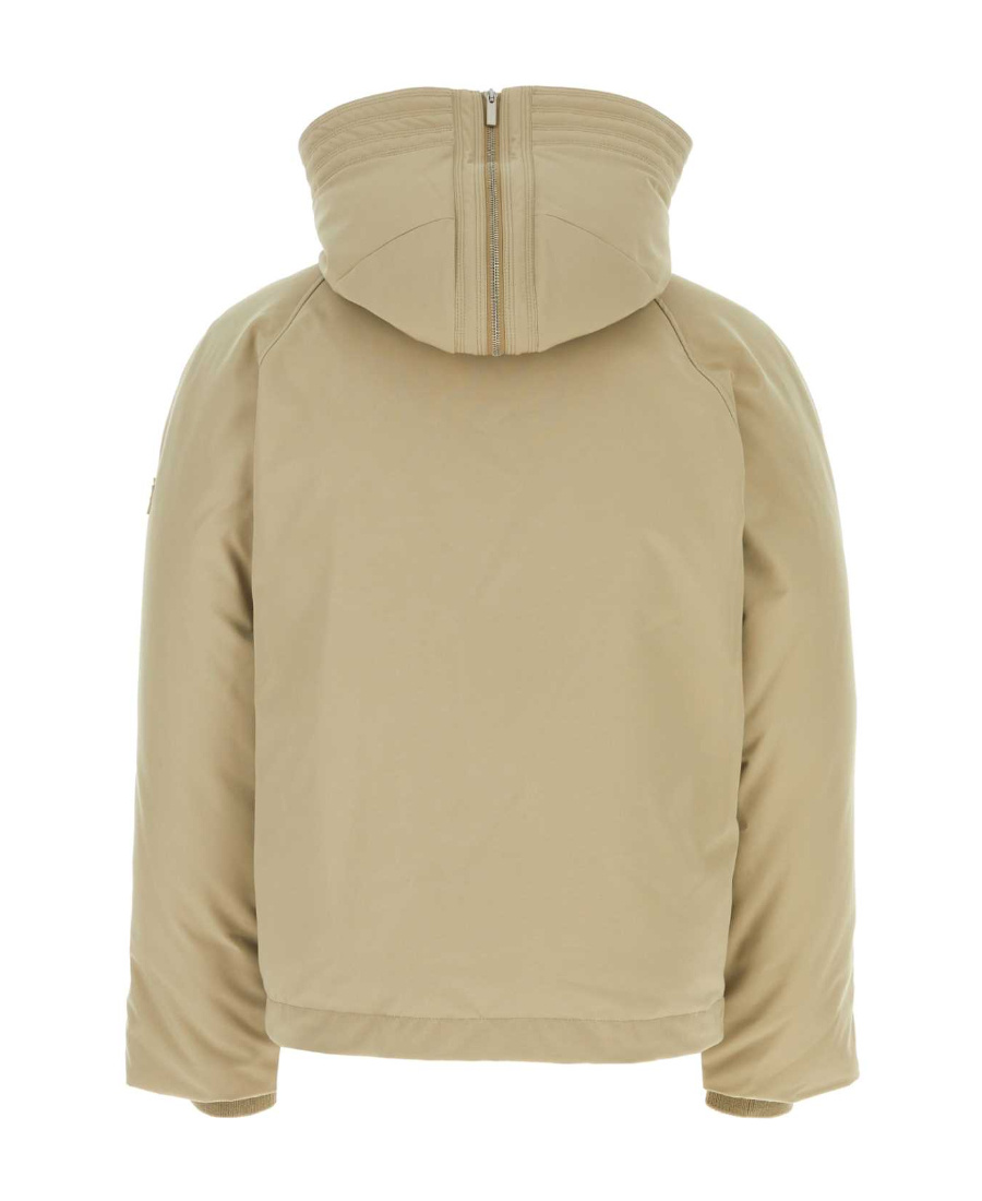 Ferragamo Beige Polyester Blend Padded Jacket In Nude
