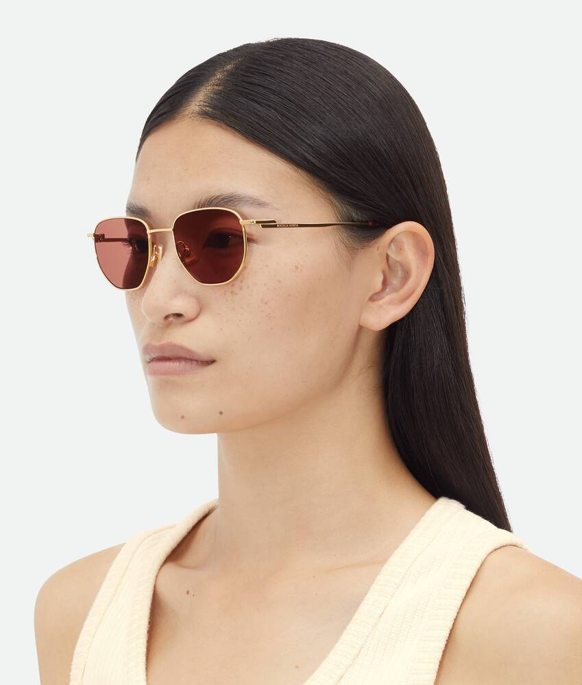 Bottega Veneta Panthos Sunglasses In Brown