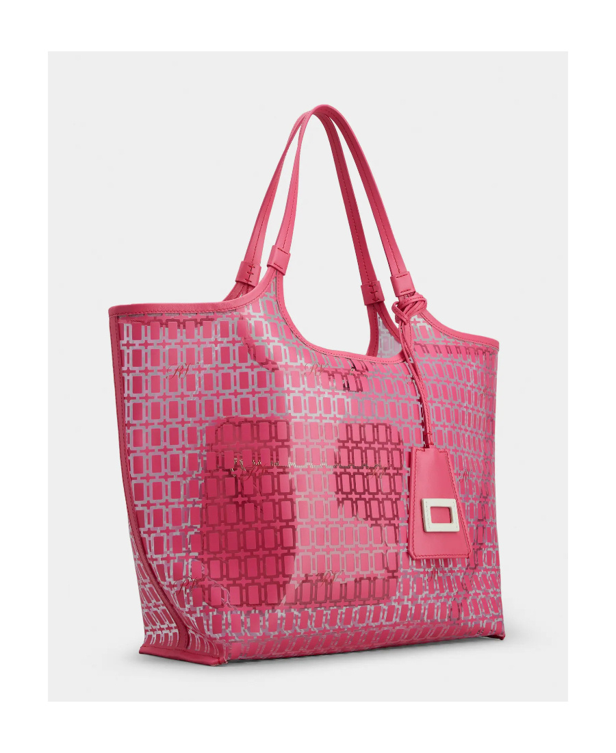 Roger Vivier Geometric-printed Tote Bag In Pink
