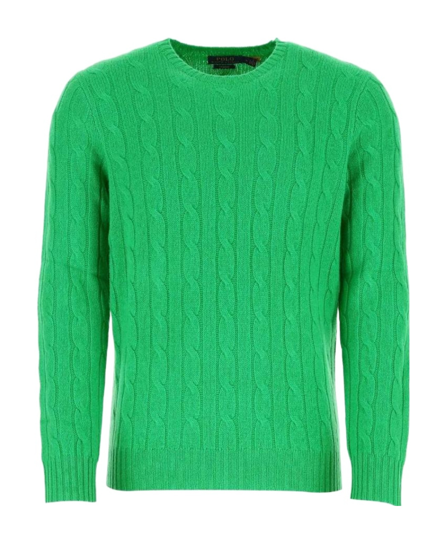 Shop Polo Ralph Lauren Cable-knit Cashmere Jumper In Green