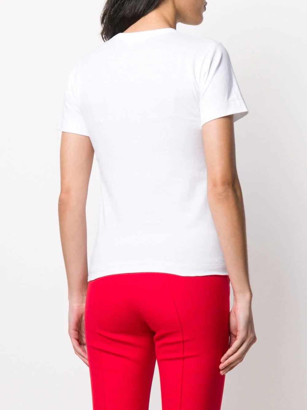 Comme Des Garçons Logo Print T-shirt In White