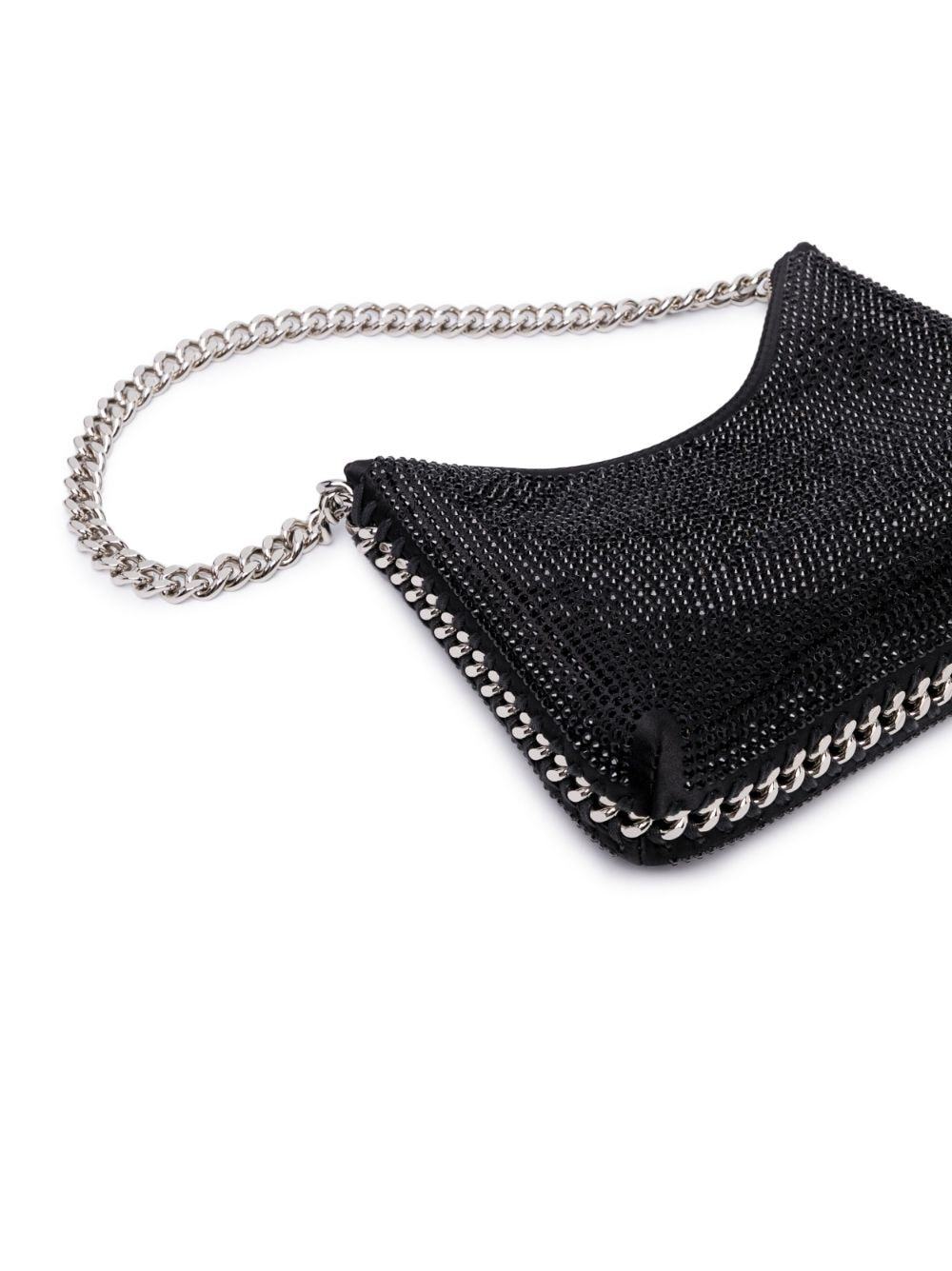 Stella Mccartney Falabella Chain-linked Mini Shoulder Bag In Black