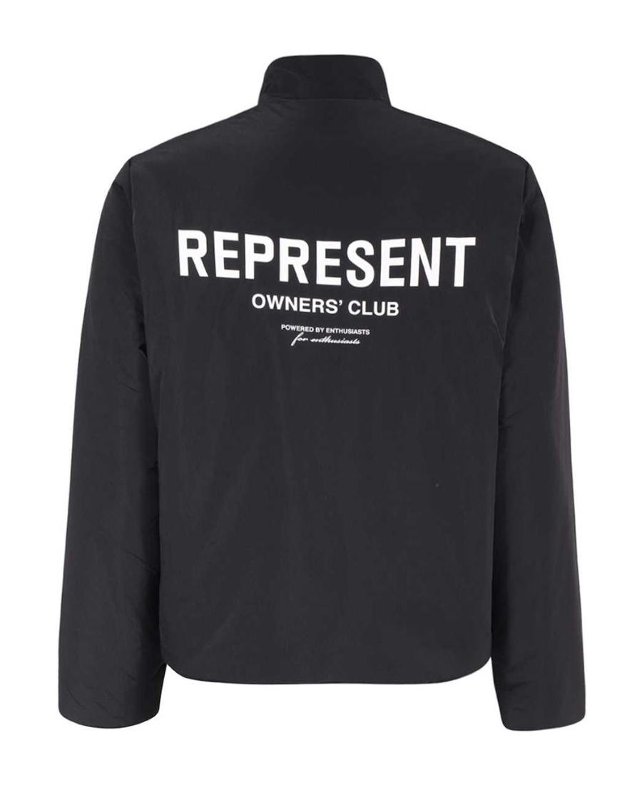Represent High Neck Jacket With Zip Closure In Black