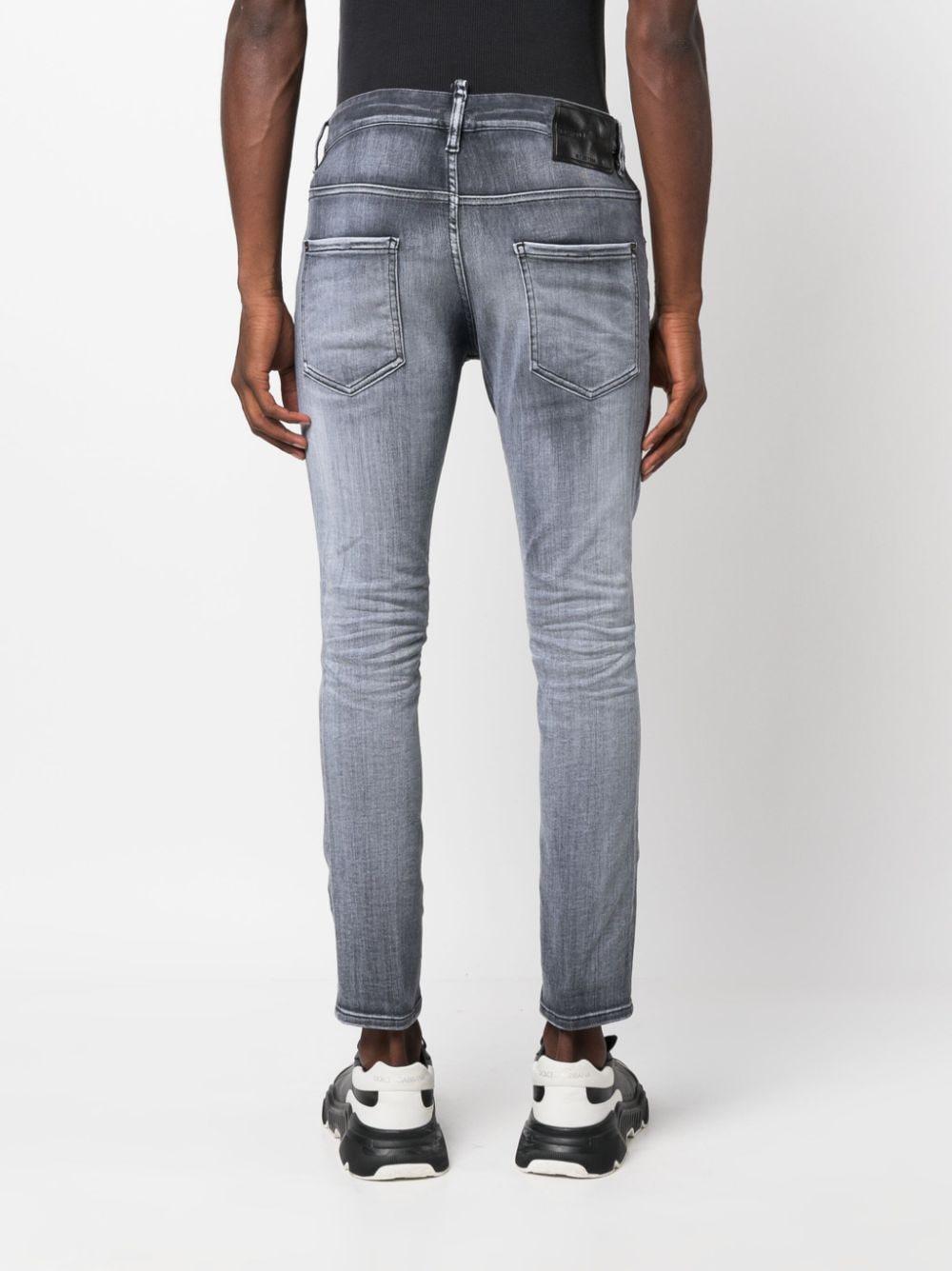 Dsquared2 Low-rise Cropped Jeans In Gray