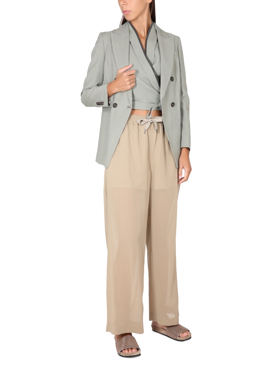 Brunello Cucinelli Women's Fluid Twill Jacket In White