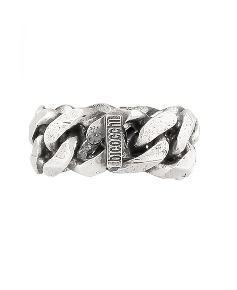Emanuele Bicocchi Thick Chain Ring In White