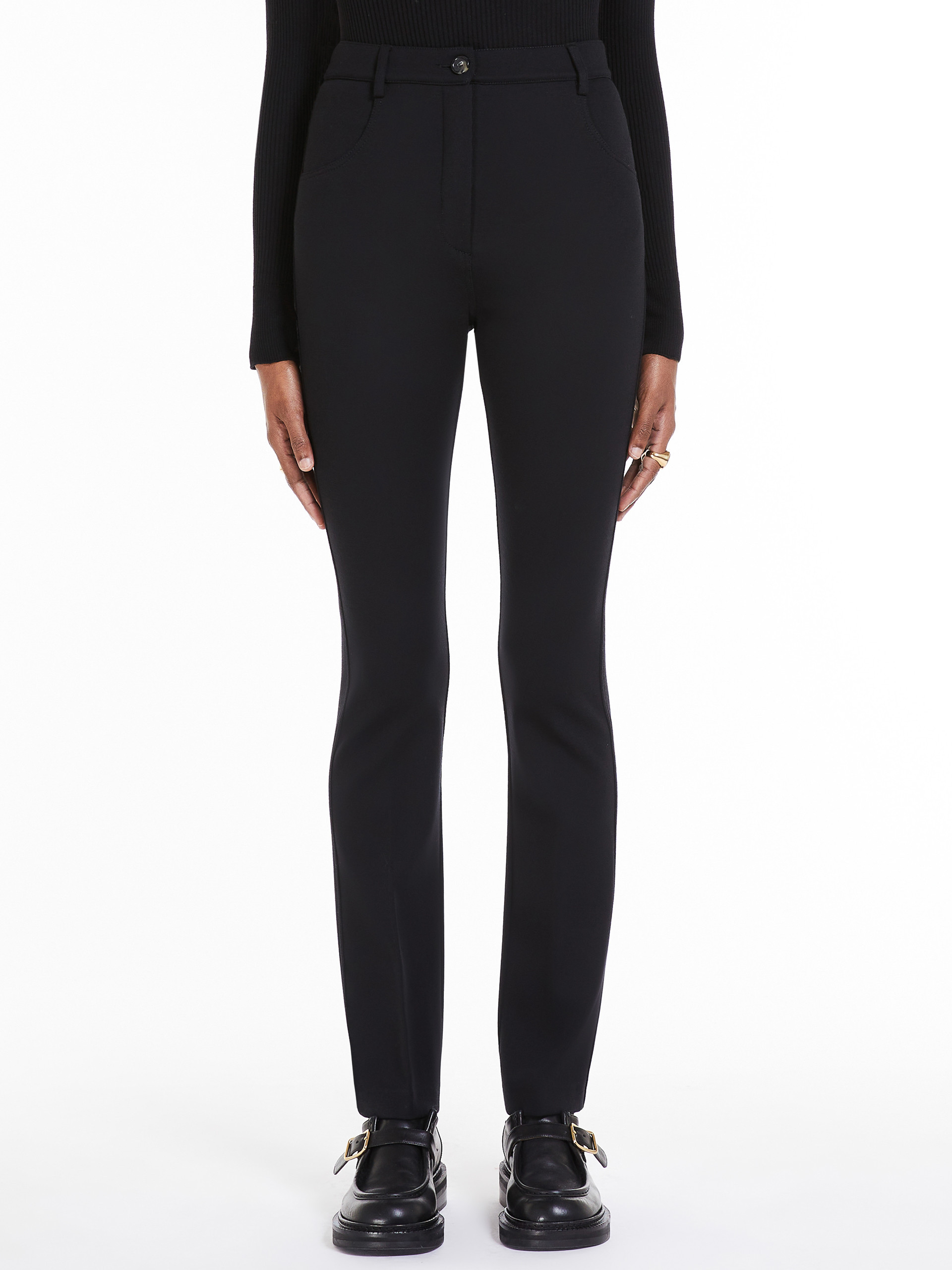 Sportmax Tailored Virgin-wool Trousers In Black