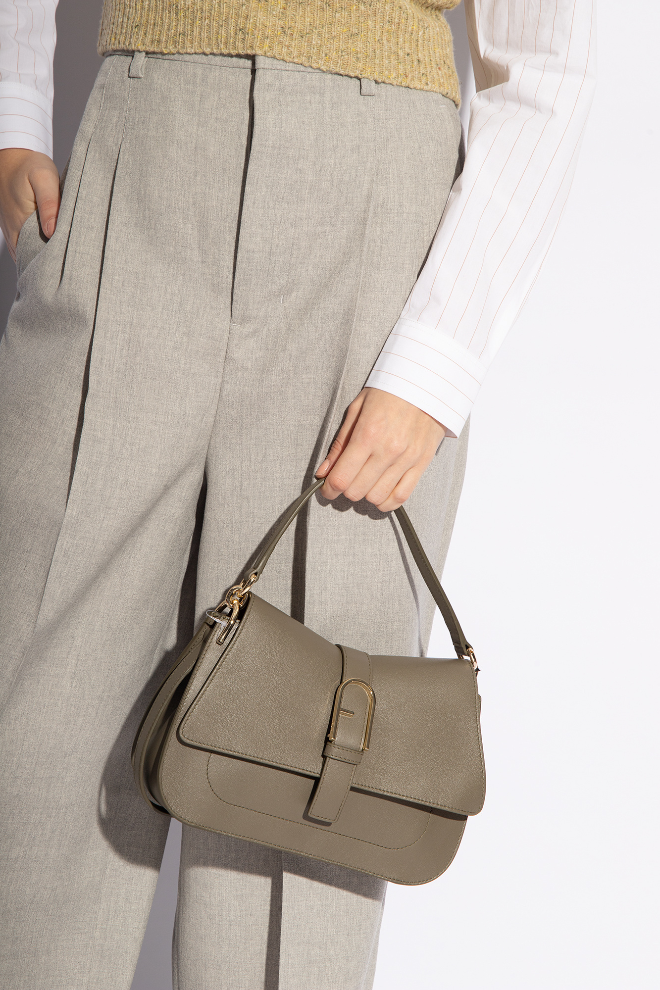 Furla Logo Buckle Shoulder Bag
