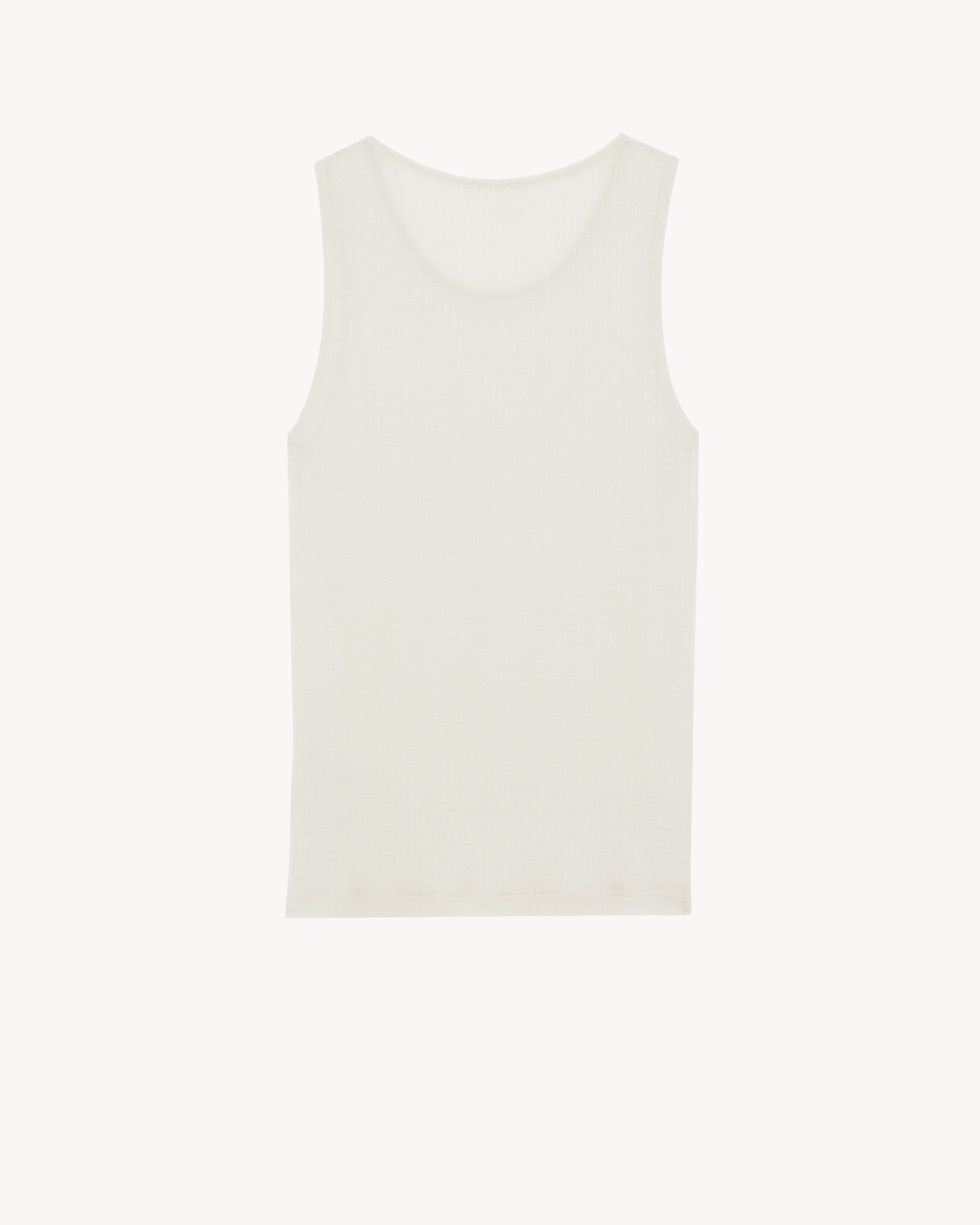 Saint Laurent Cassandre Tank Top In White