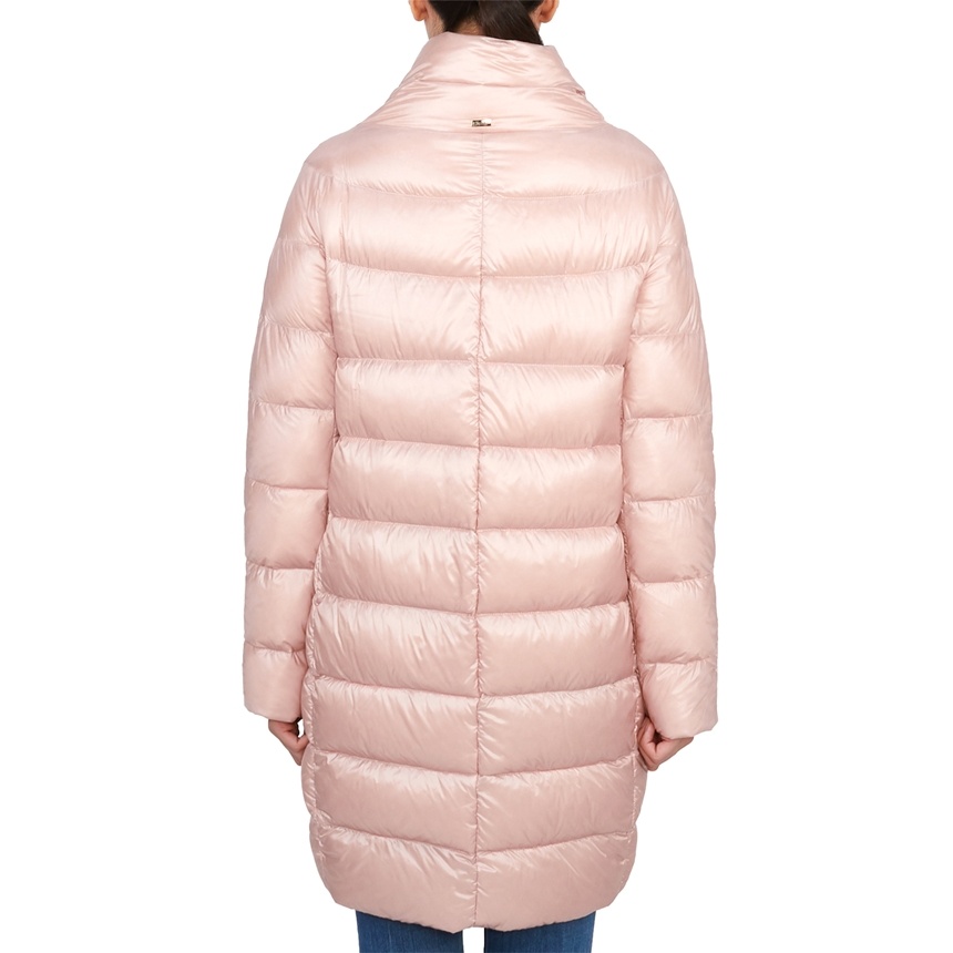 Herno Long-sleeved Down Jacket In Pink