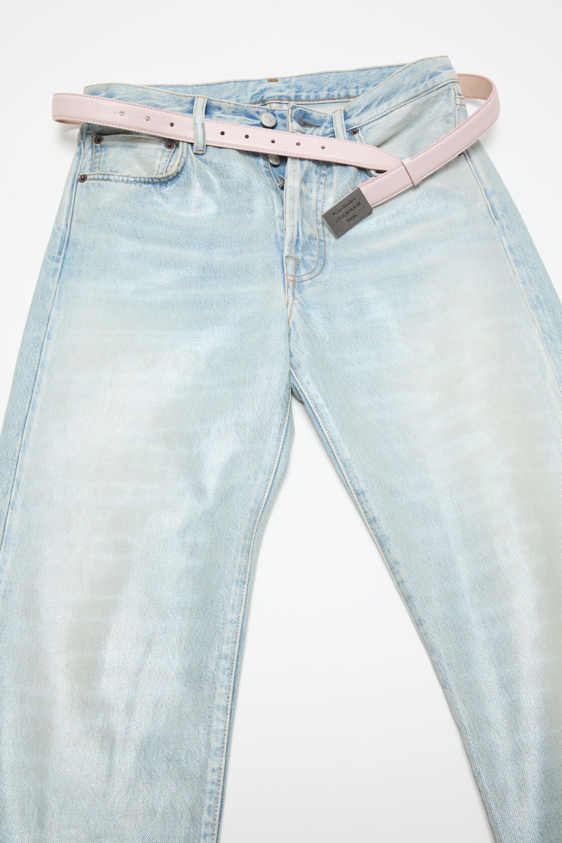 Acne Studios Perforated Waistband In Pink