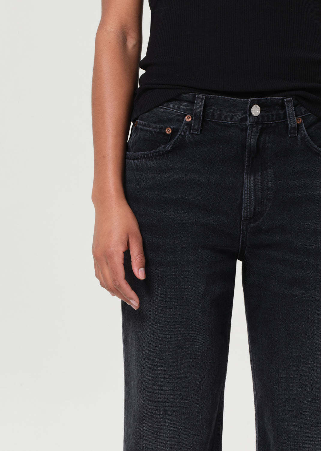 Agolde Straight-leg Jeans In Black