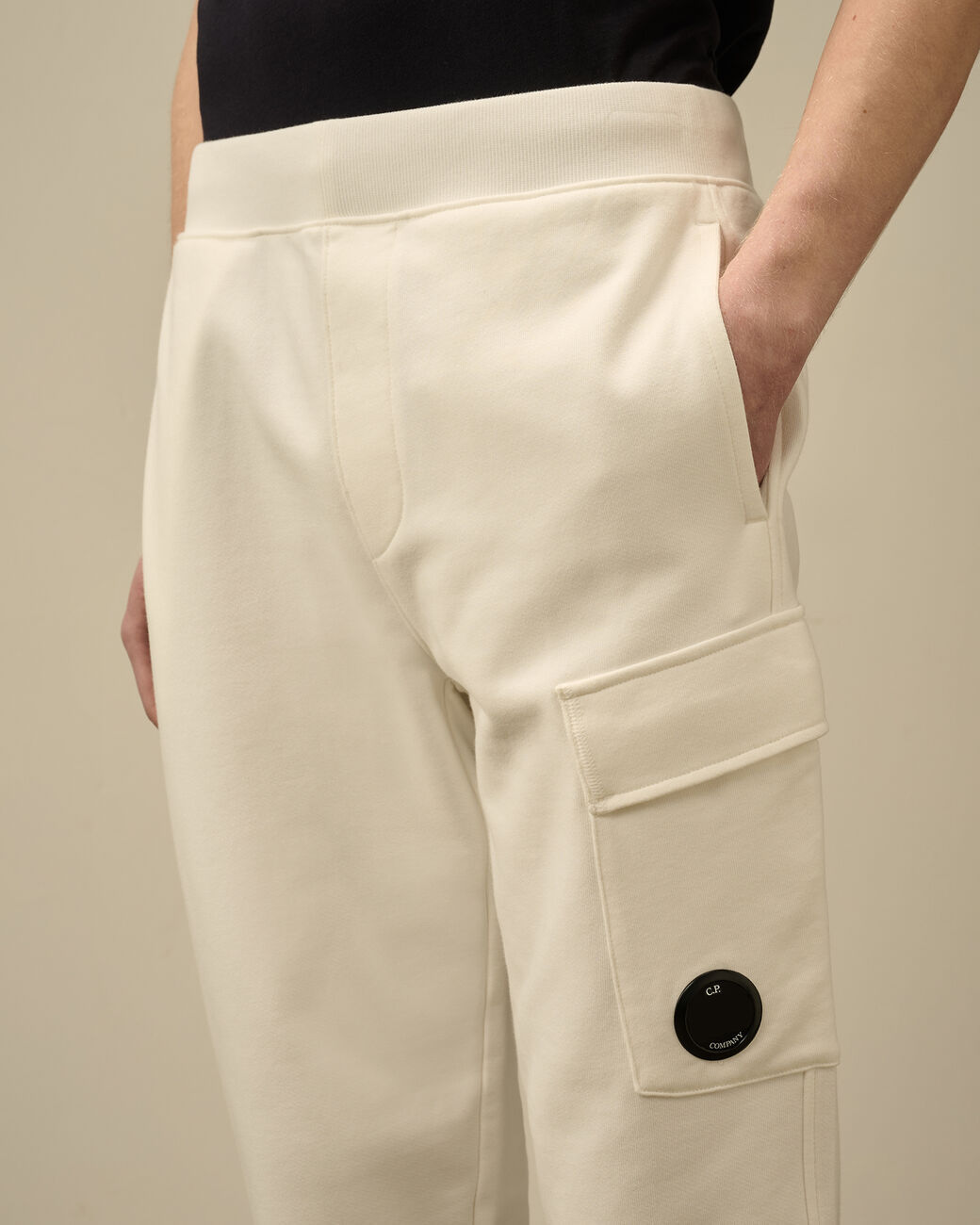 C.p. Company Diagonal Raised Track Pants In Neutral