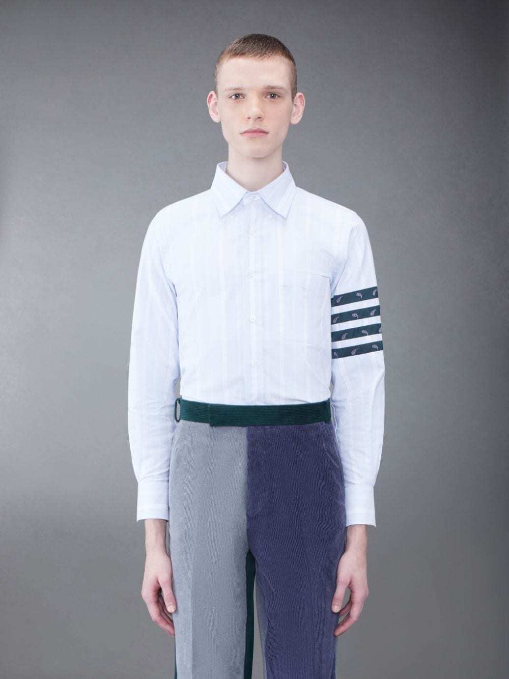 Thom Browne Signature 4-bar Stripe Shirt In Blue