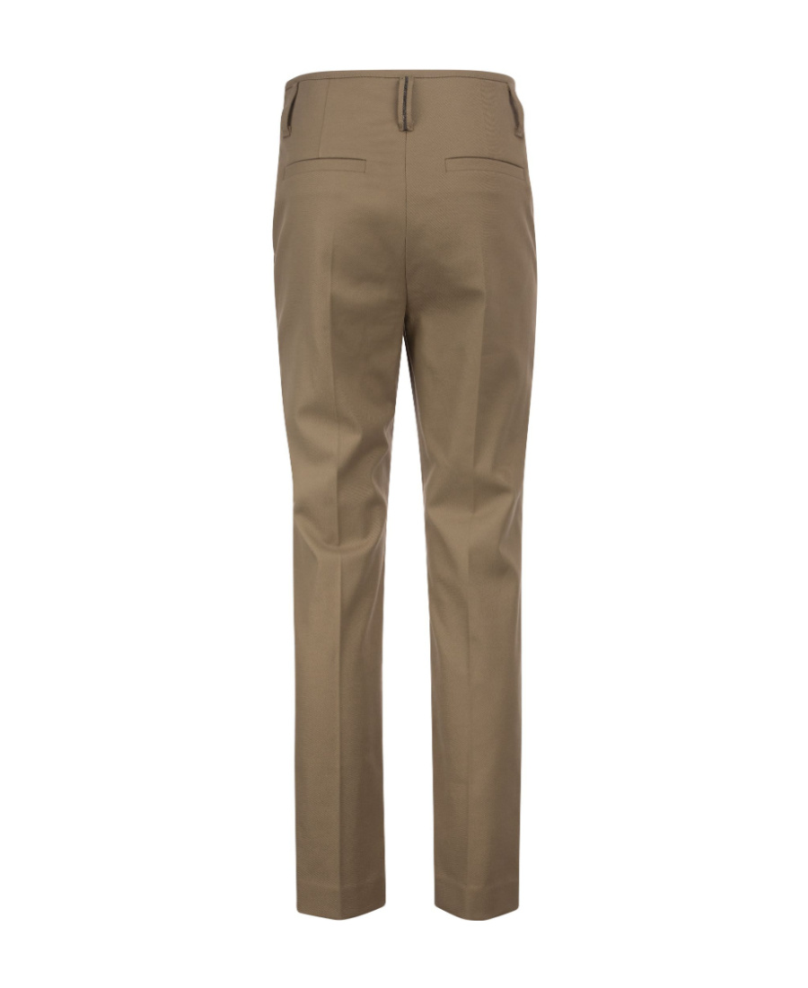 Brunello Cucinelli Stretched Straight Leg Trousers In Brown