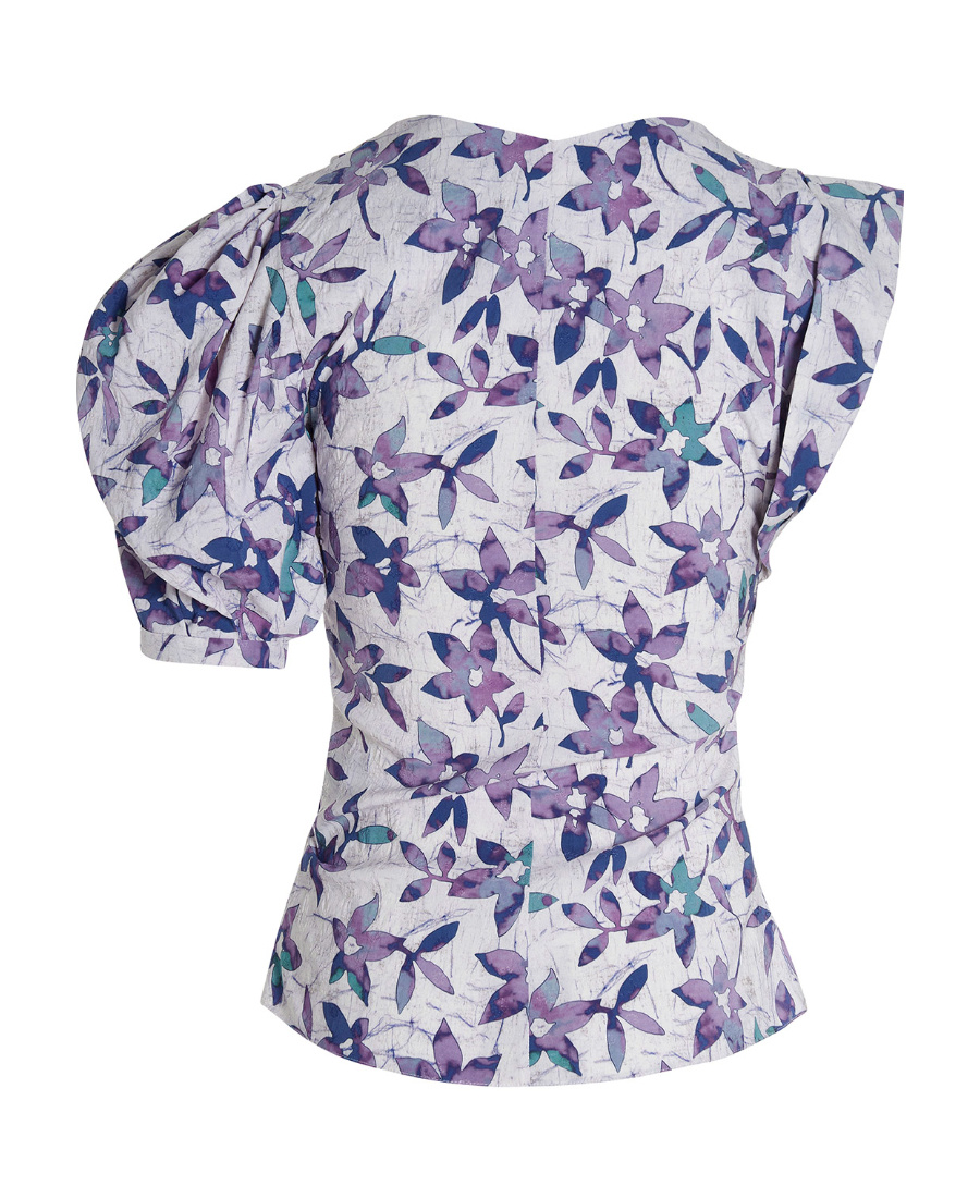 Isabel Marant Medinea Allover Printed Blouse In White