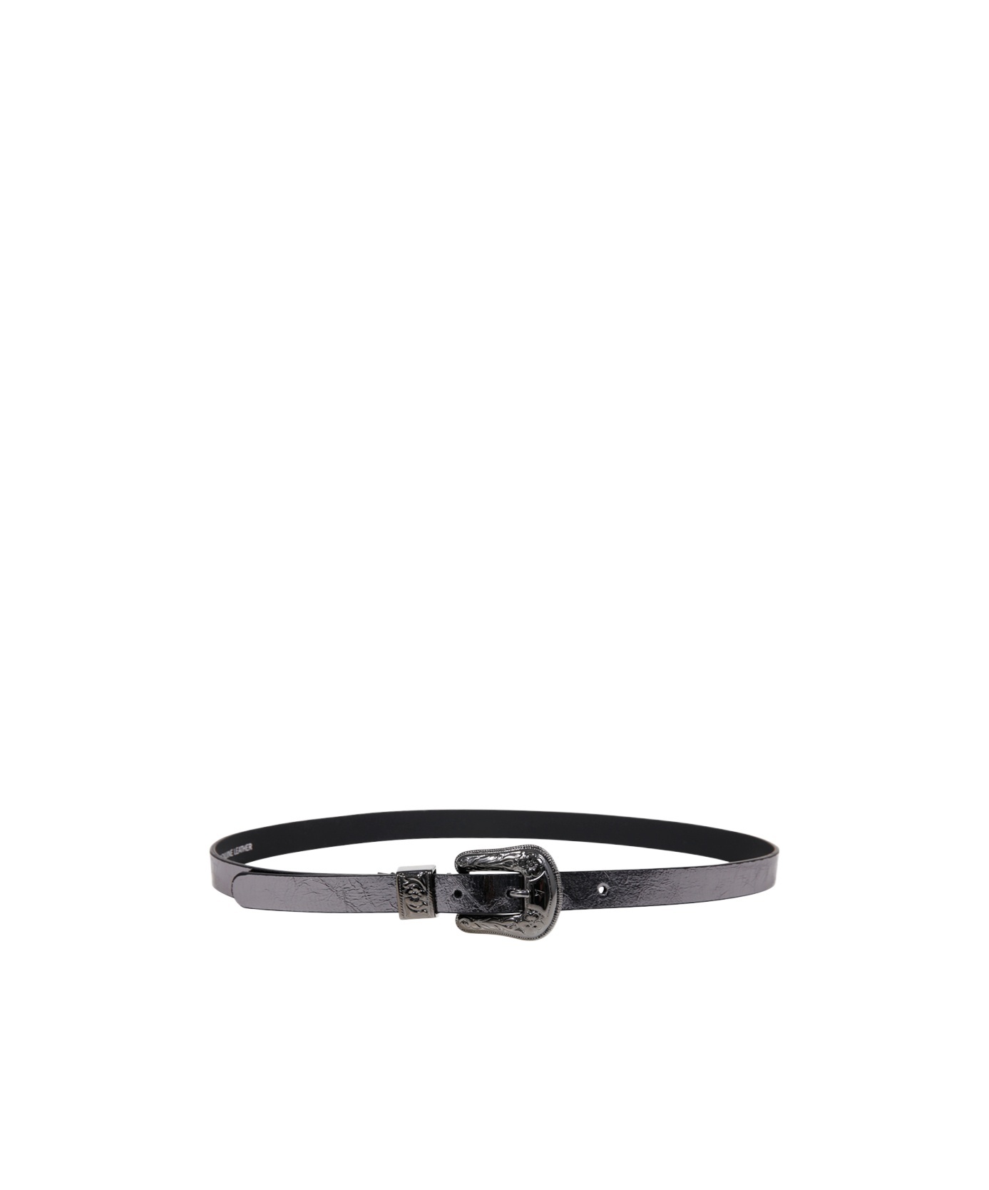 Golden Goose New Belt Lace Metallic Patent Leather In Black