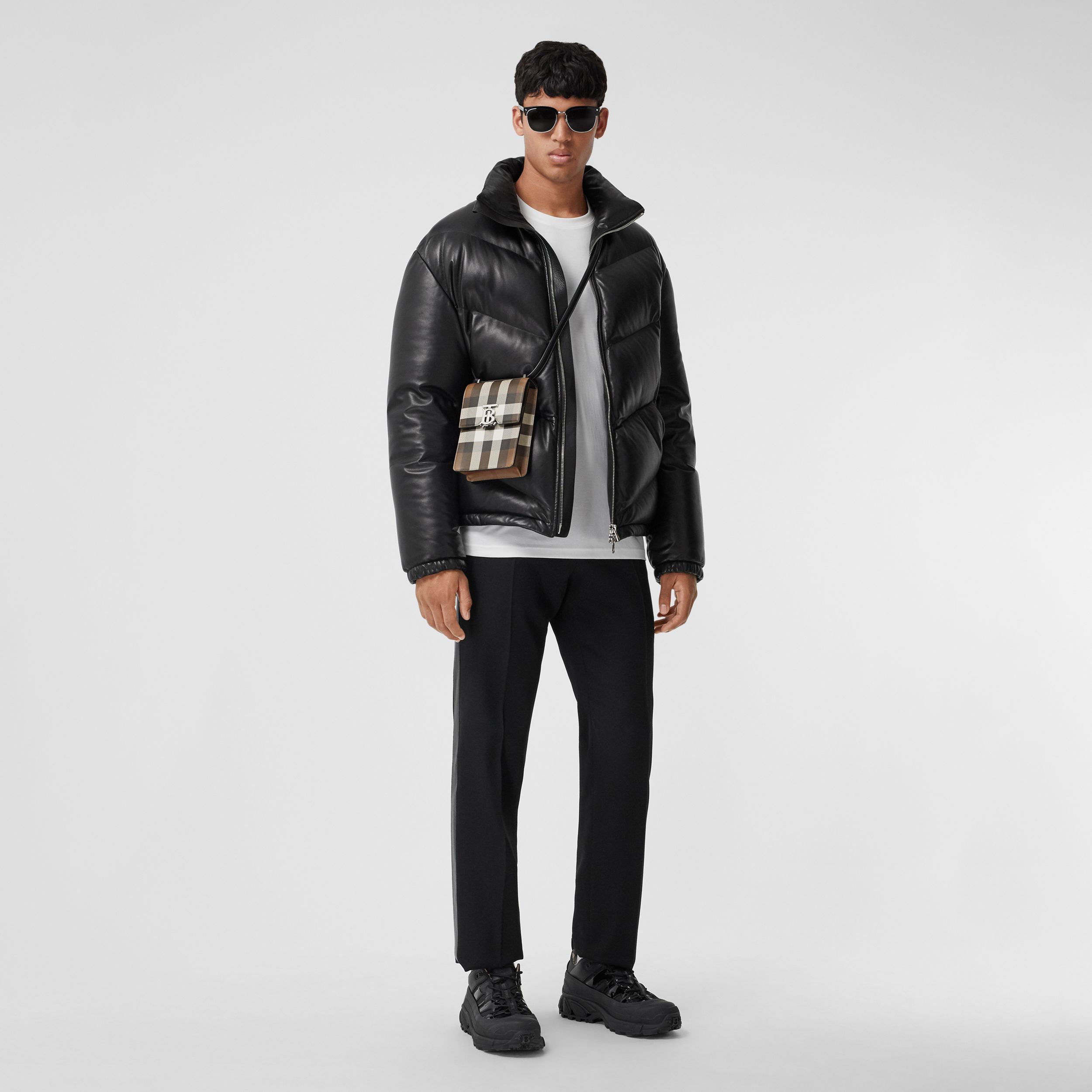 Burberry Robin Check-pattern Bag In Black