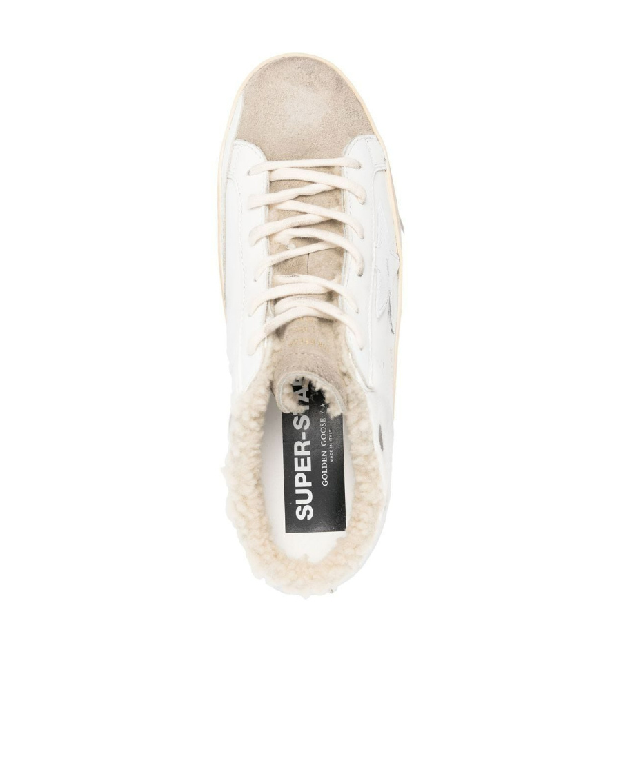 Golden Goose Super-star Sabot Lace-up Sneakers In White