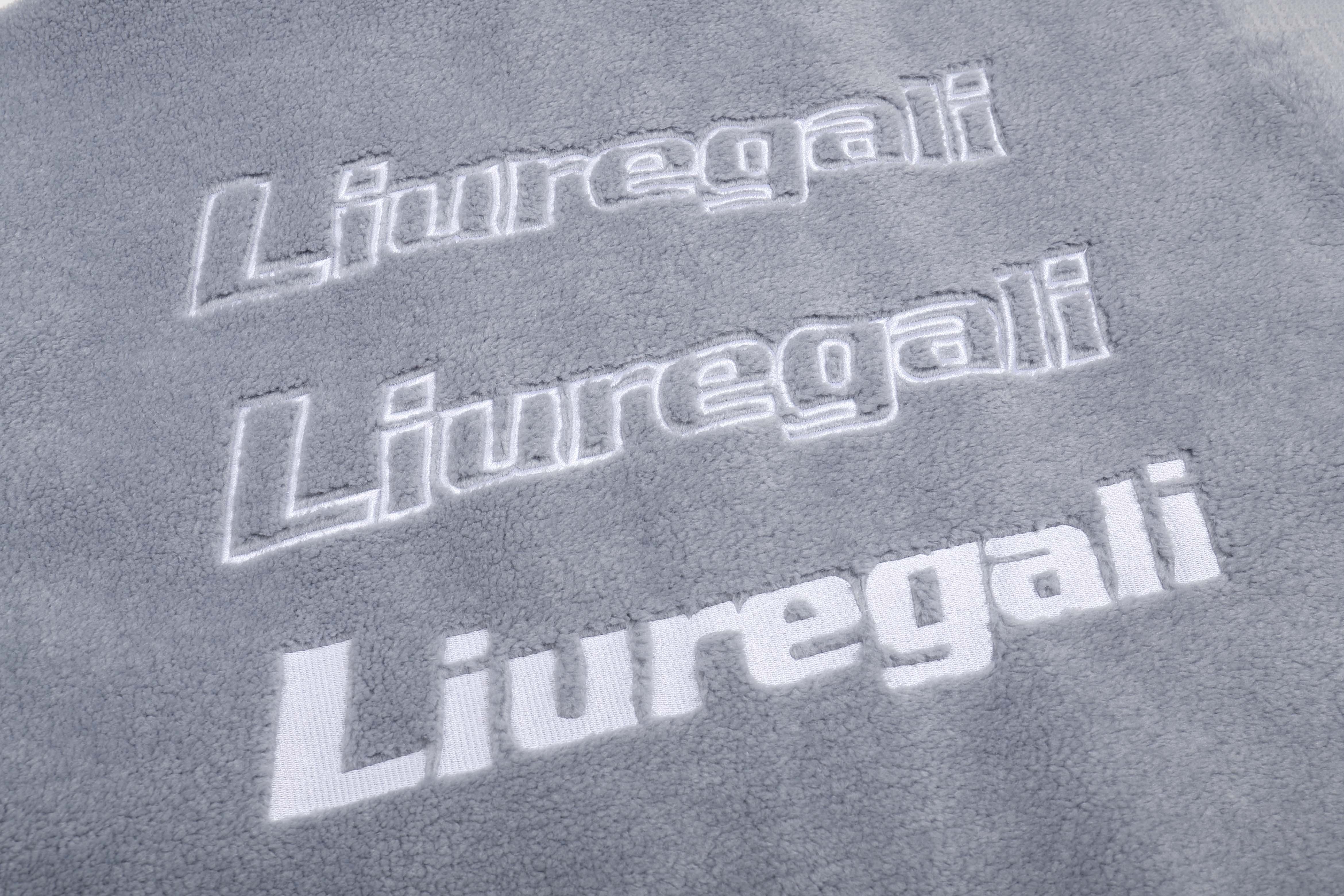Liuregali Logo Collar Casual Jacket In Gray