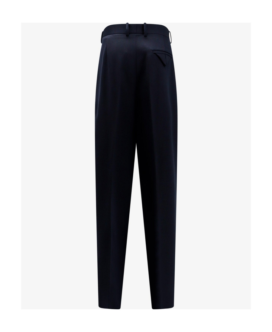 Bottega Veneta Pleated Wool Twill Trousers In Black