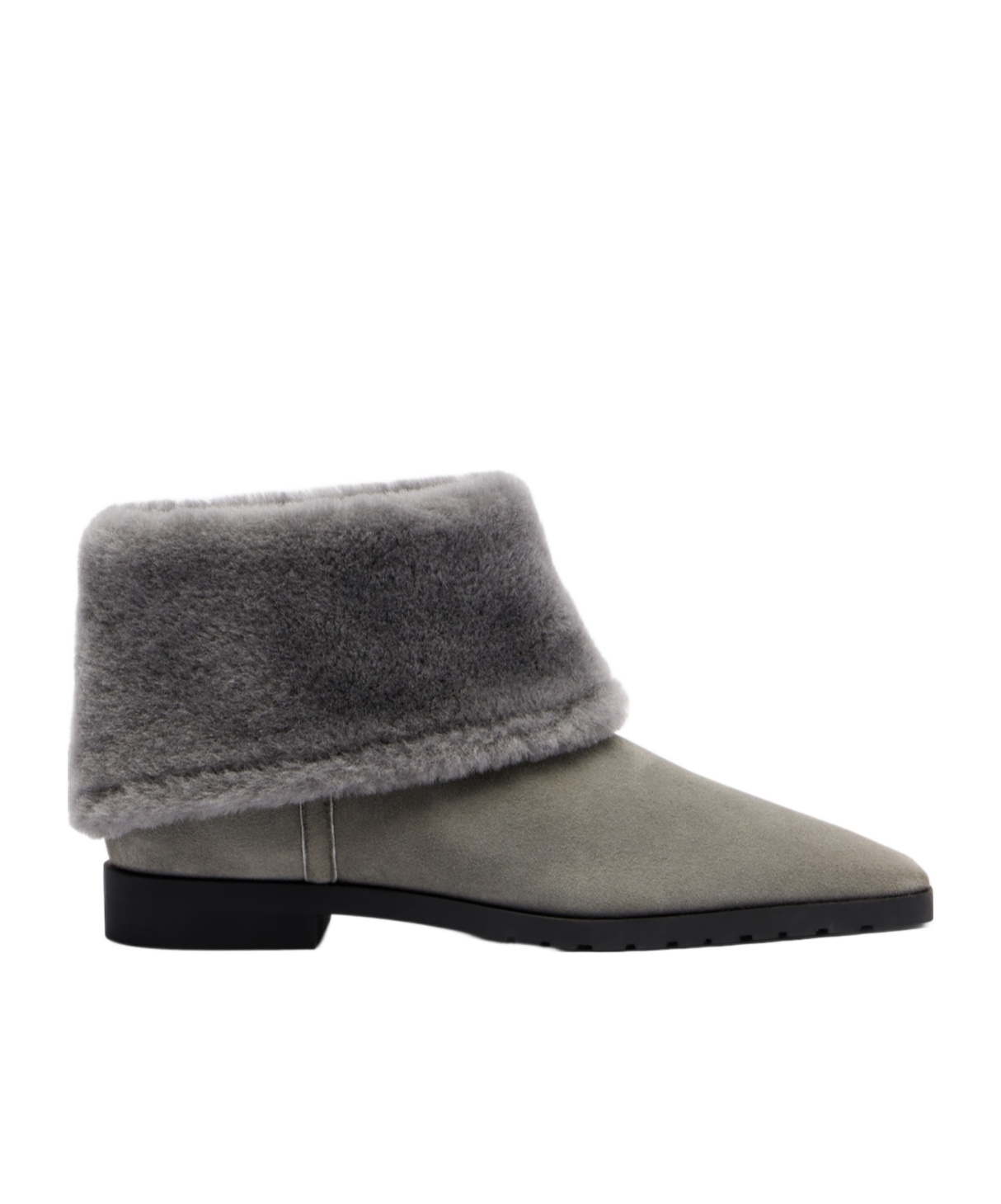 Totême Shearling-lined Suede Ankle Boots In Animal Print