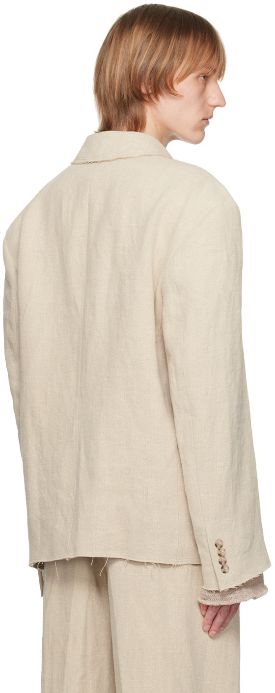 Misbhv Logo Suit Jacket In Nude