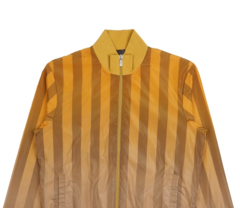 FENDI STRIPED ZIPPER CASUAL JACKET