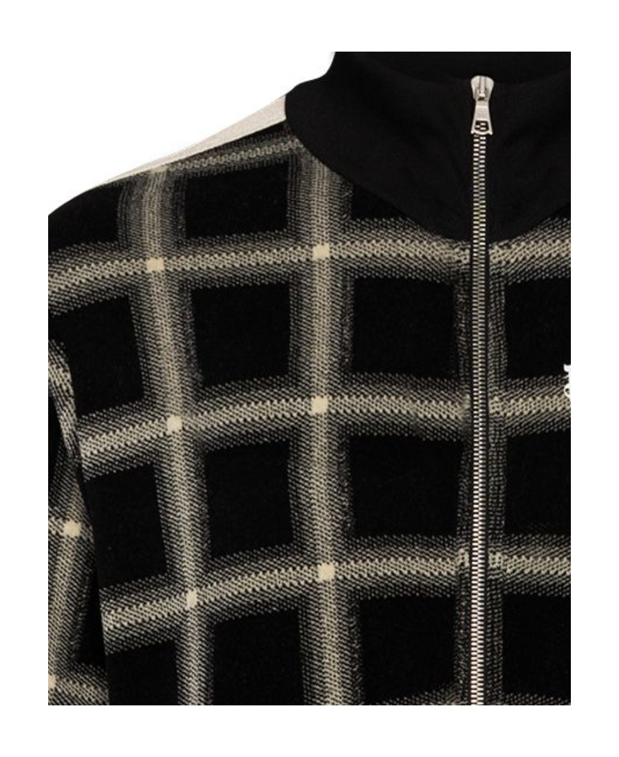 Palm Angels Checked Track Jacket In Black