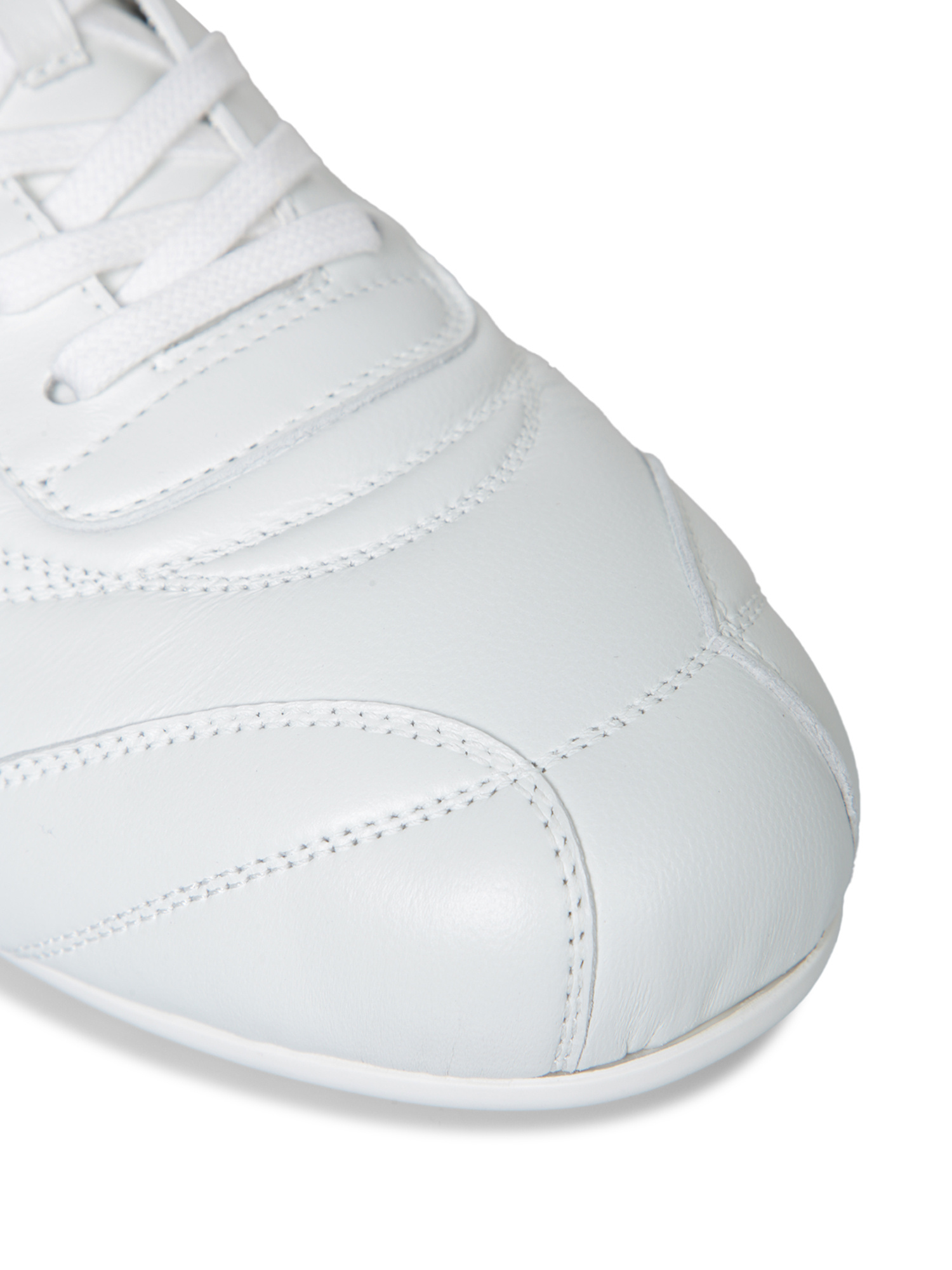 Bikkembergs X Gosha Quilted Leather Sneakers In White