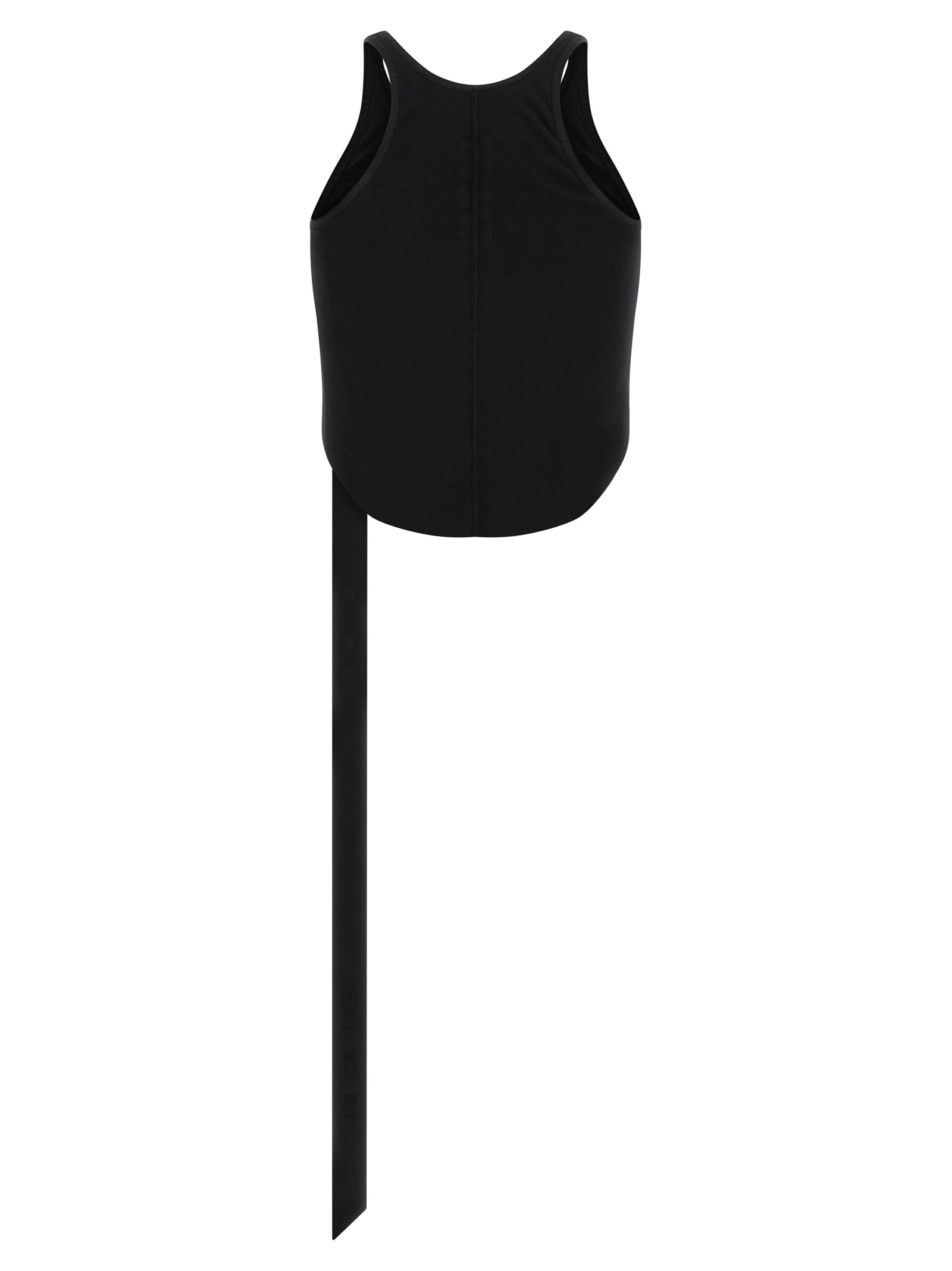 Rick Owens Drkshdw Tank Top With Asymmetric Hem And Scoop Neck In Black