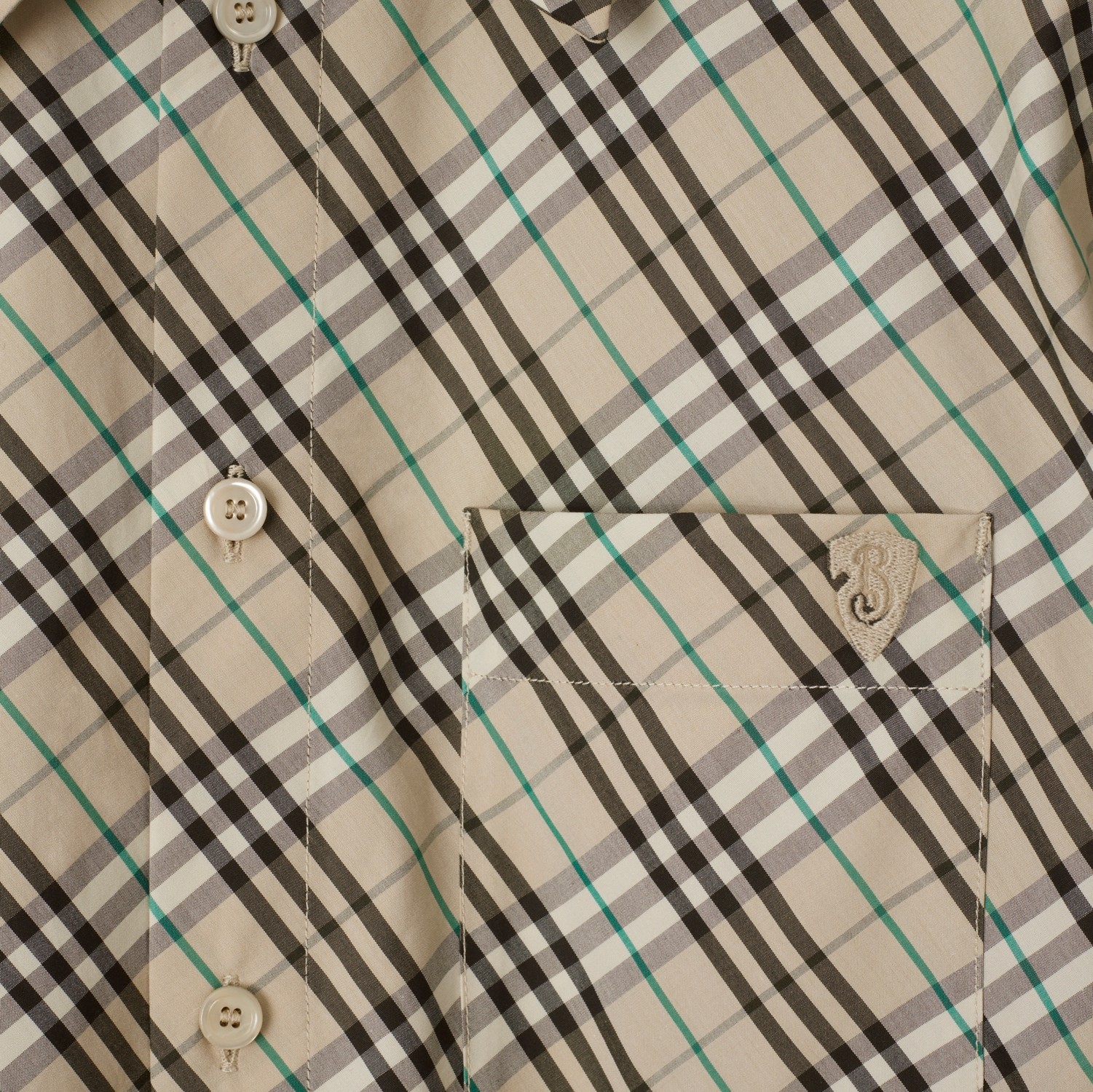 Shop Burberry Vintage Check Cotton Shirt In Nude