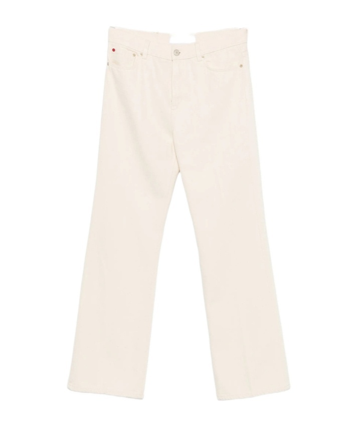 The Seafarer Logo-patch Wide-leg Jeans In Neutral