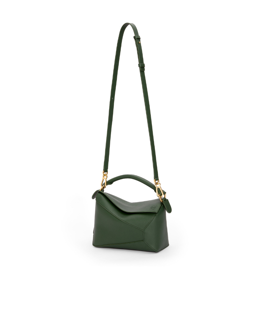 Loewe Small Puzzle Shoulder Bag In Green