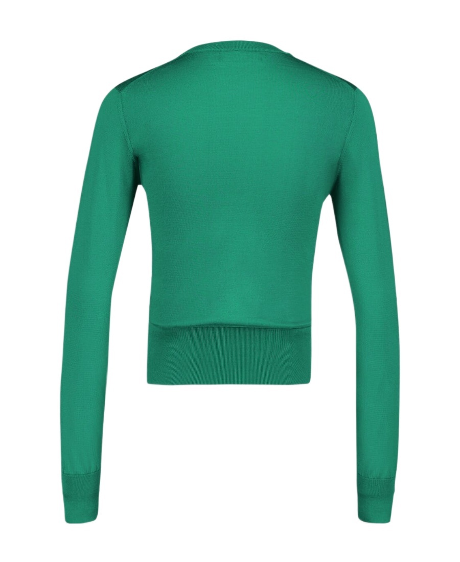 Dolce & Gabbana Luxurious Silk Blend Sweater In Rich V0402 Color In Green