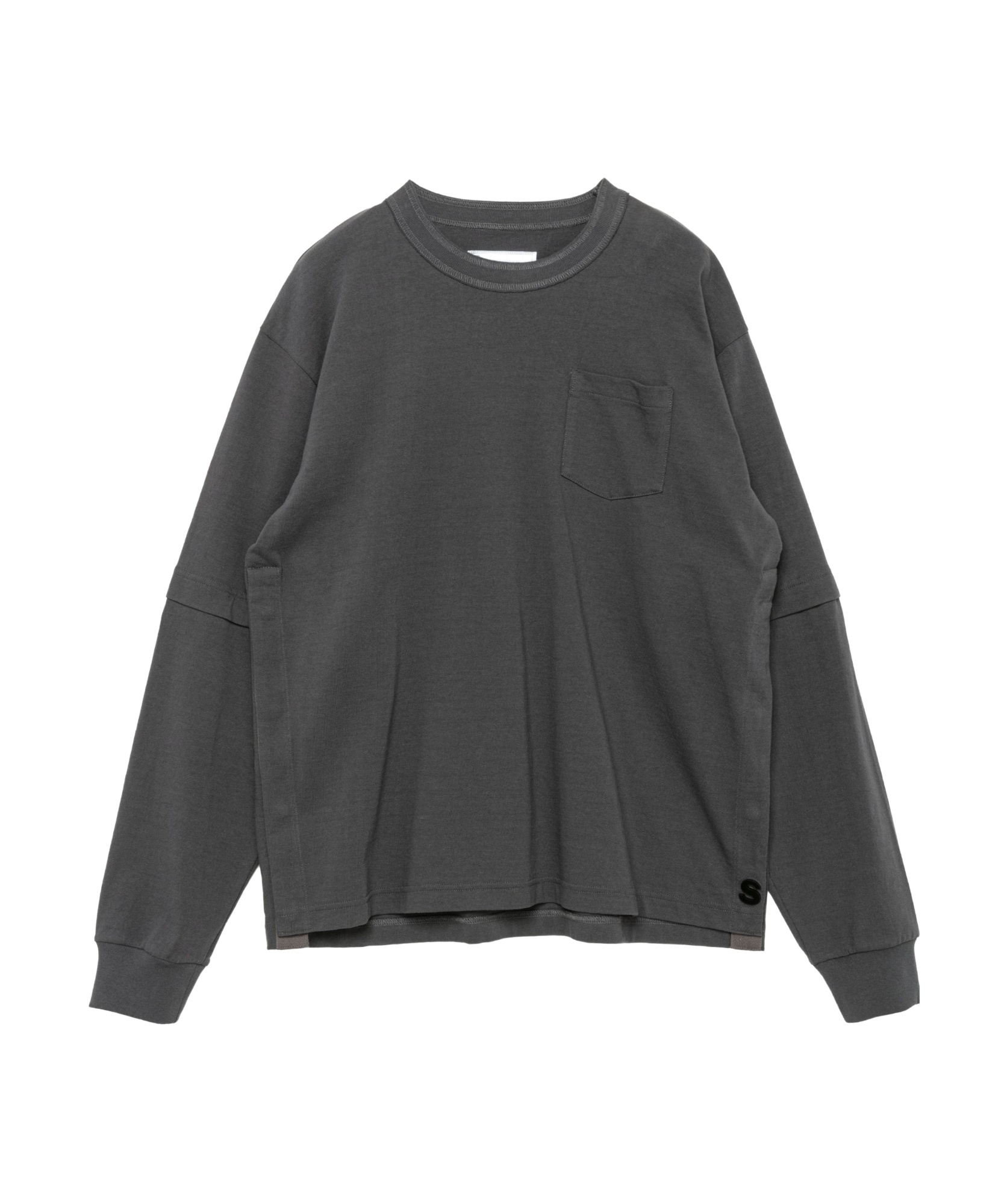 Sacai Long-sleeved T-shirt In Gray