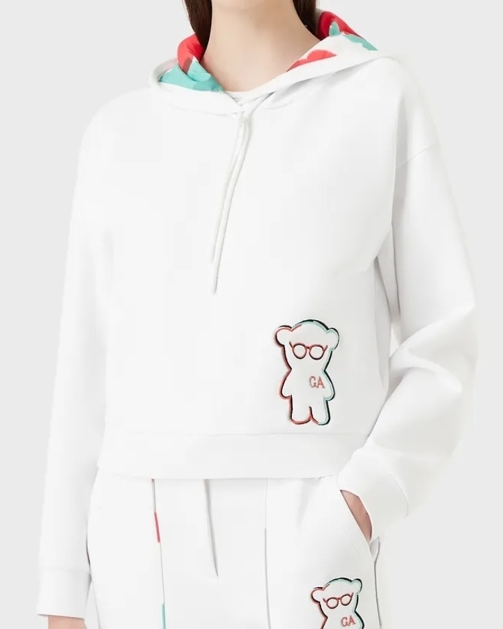 EMPORIO ARMANI LOGO-PRINT HOODIE