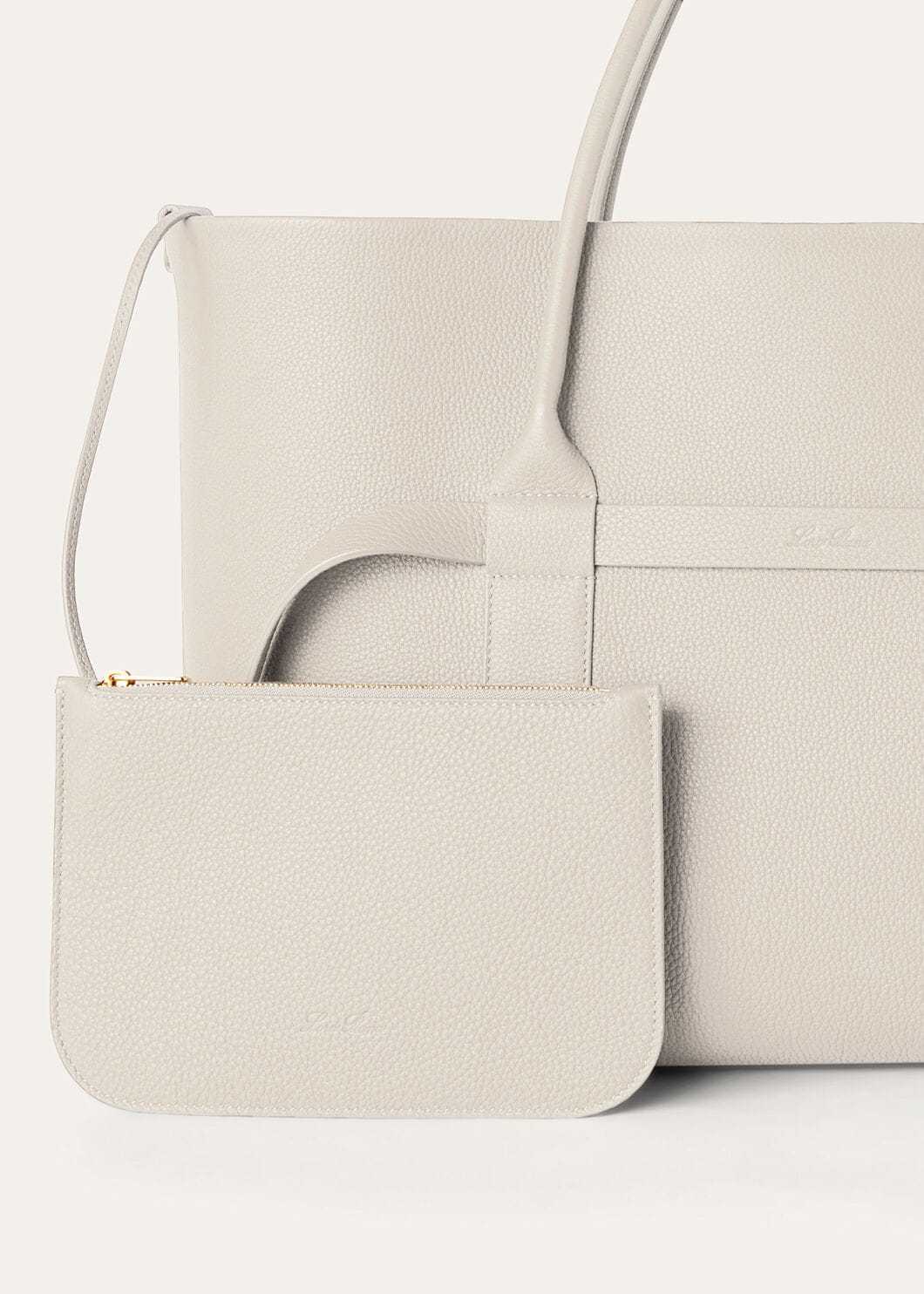 Loro Piana Logo-embossed Tote Bag In White