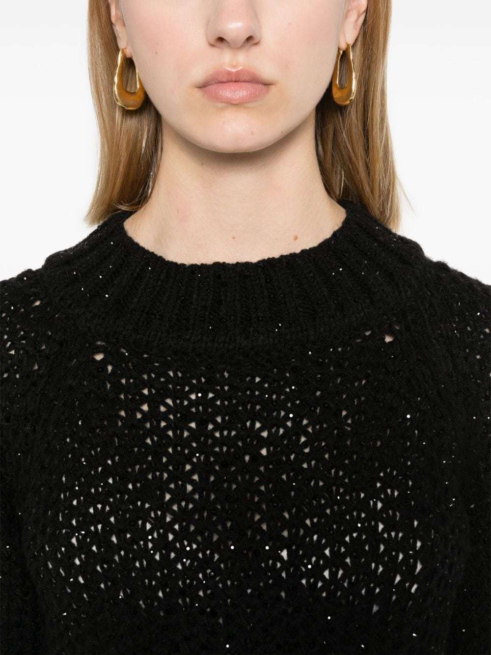 Ermanno Scervino Crystal-embellished Jumper In Black
