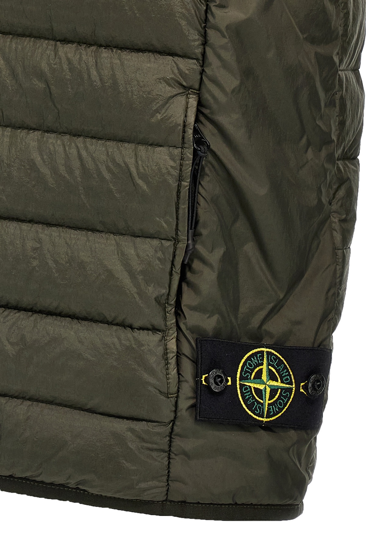 Shop Stone Island Compass Badge Gilet In Green