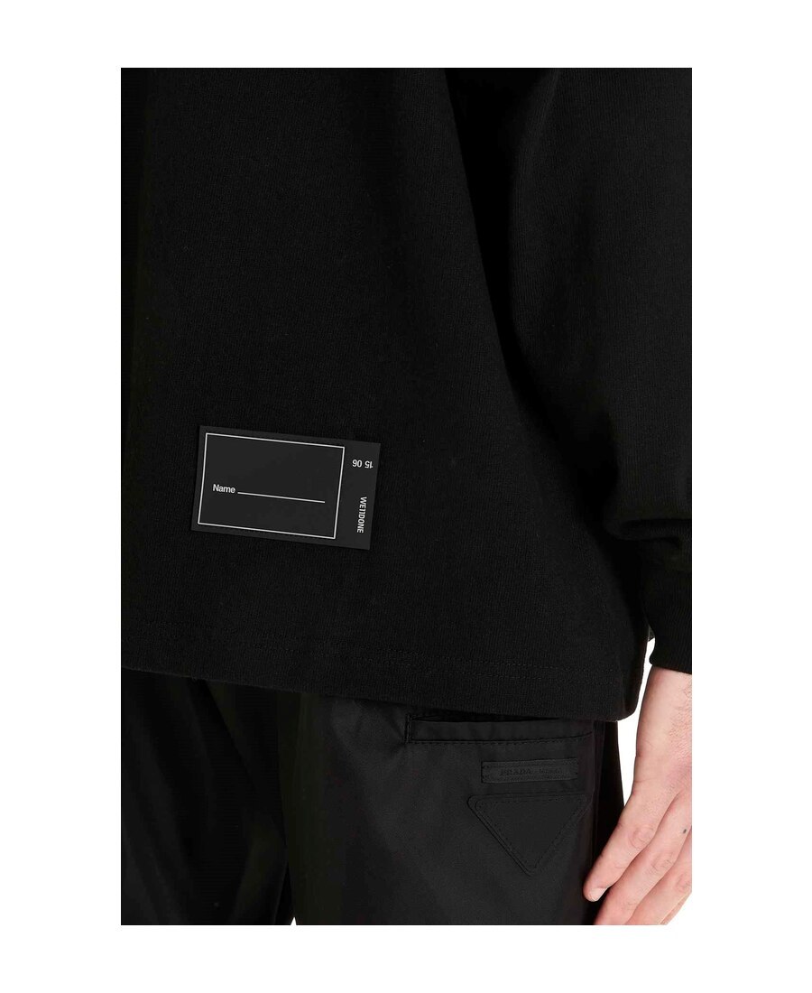 We11 Done Oversized Logo Sweatshirt In Black