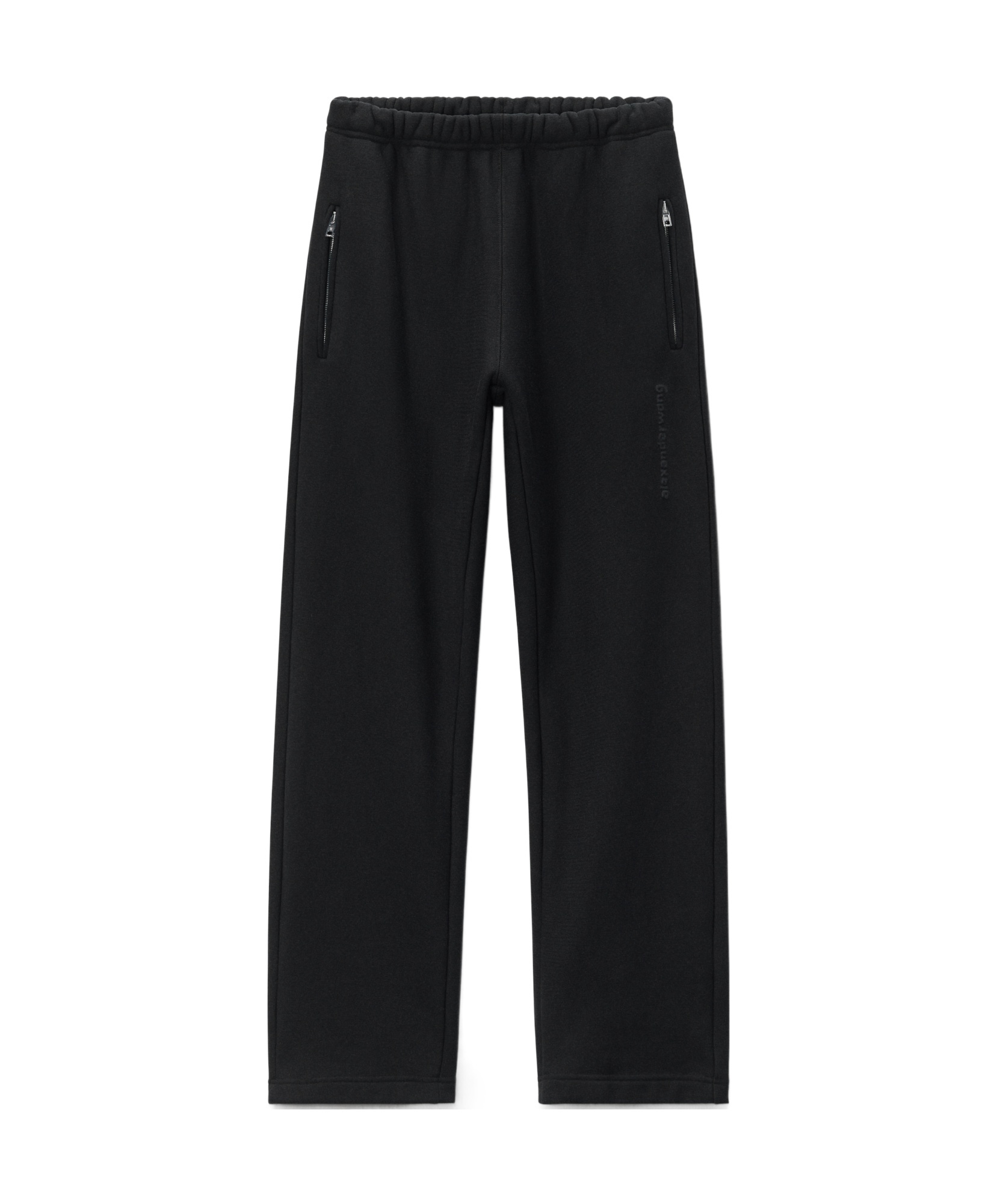 Alexander Wang Logo-embossed Straight-leg Track Pants In Black