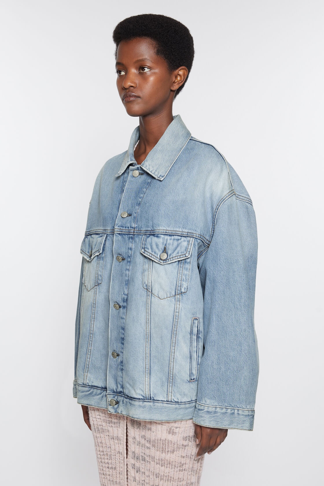 Acne Studios Button-up Denim Jacket In Blue